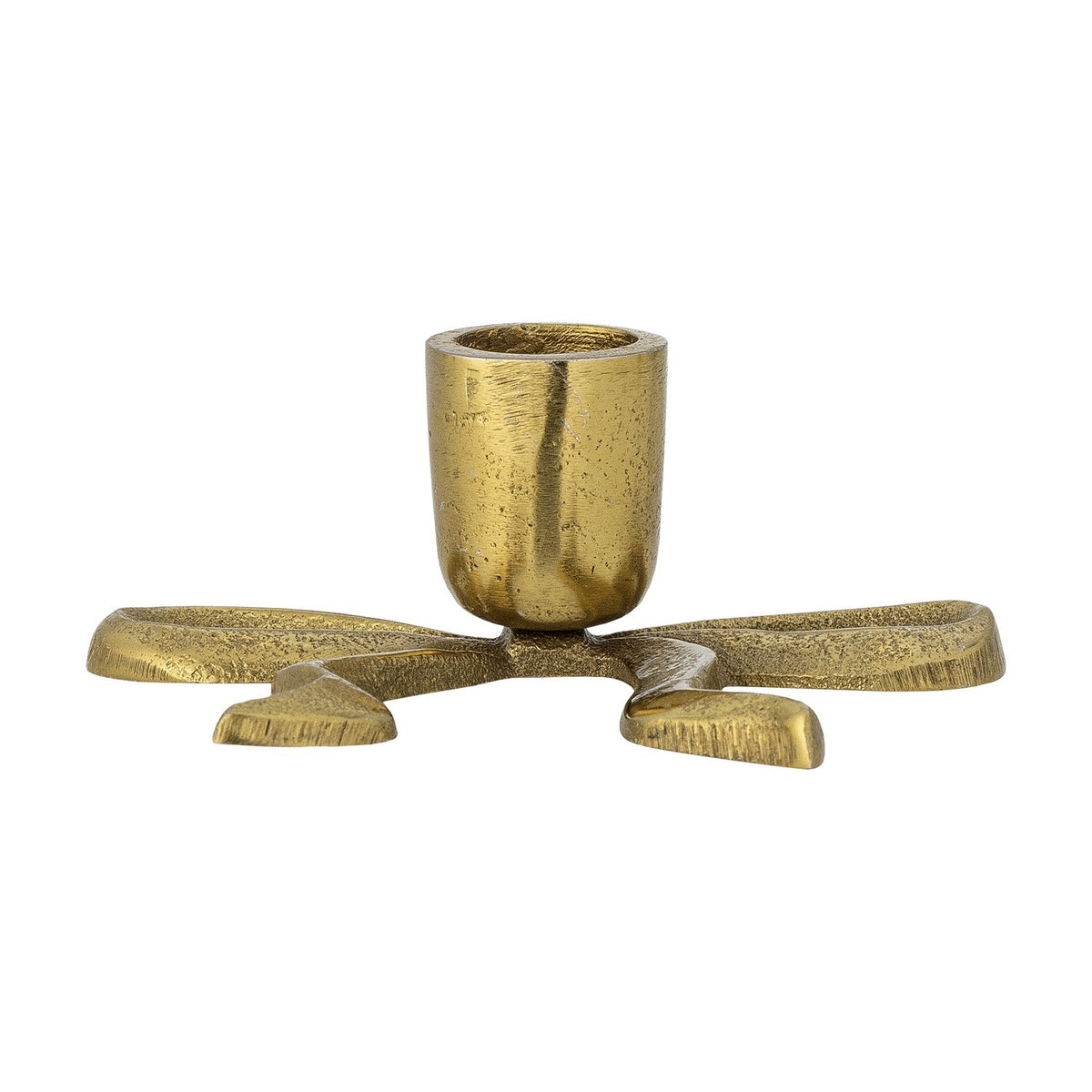 Nanda Bow Aluminium Candle Holder - Gold