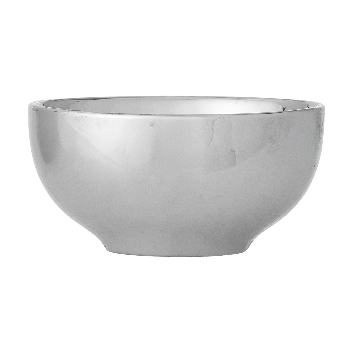 Shine Round Stoneware Bowls 12cm Set of 4 - Silver