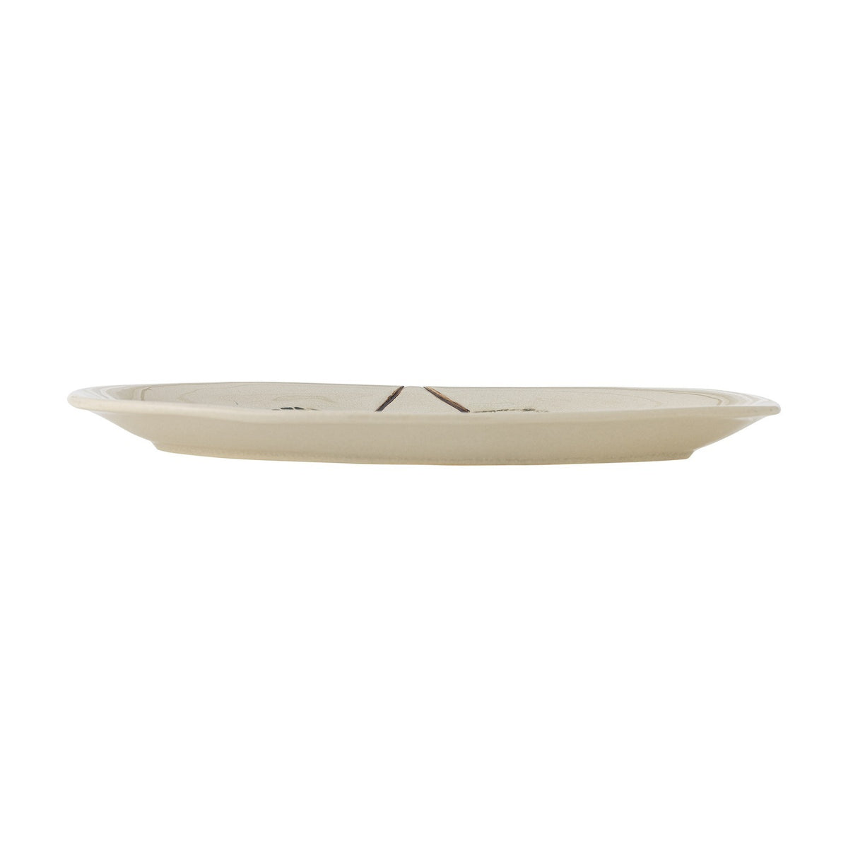 Aubrin Leaf Stoneware Platter - Cream
