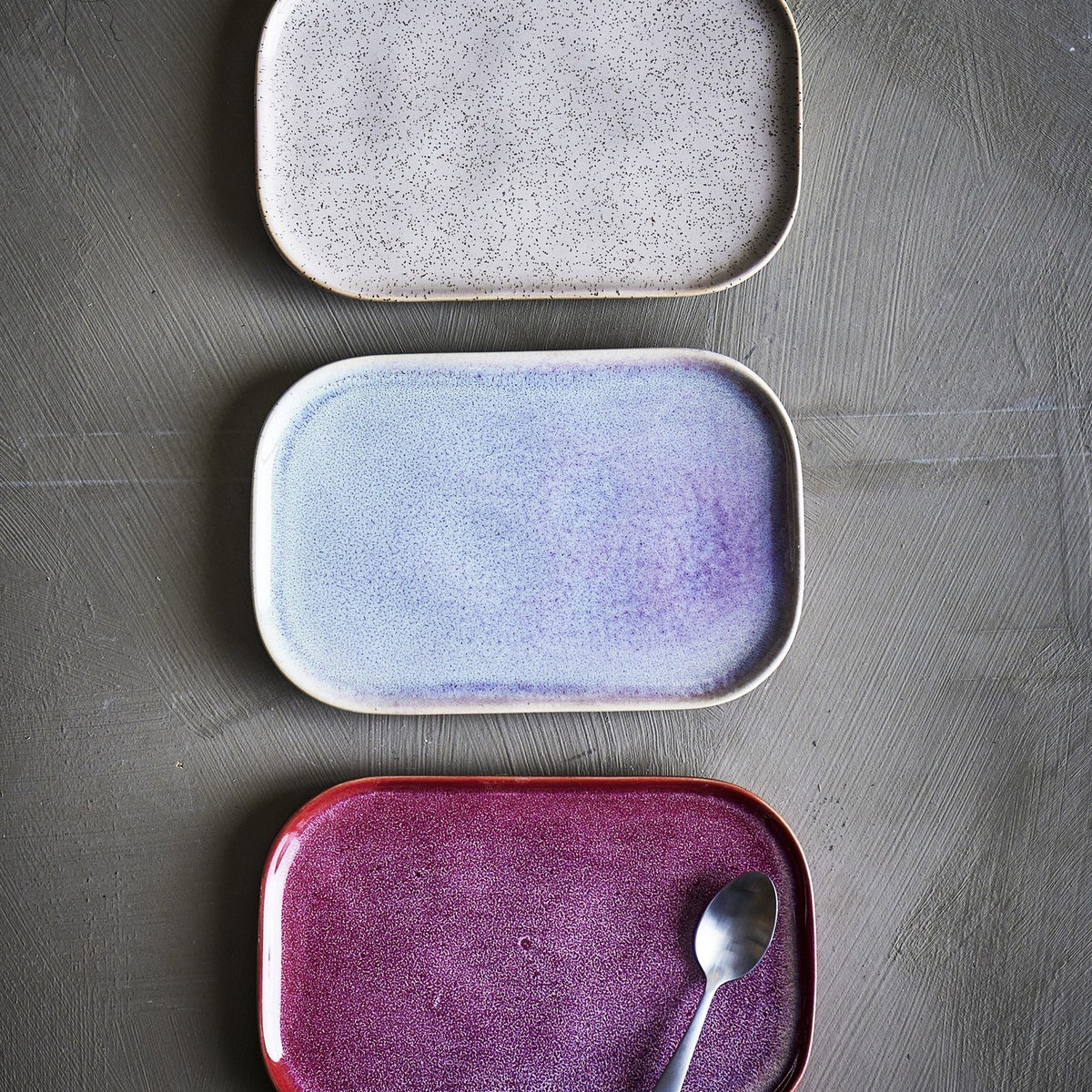 Addison Speckled Stoneware Plates Set of 3 - Multi