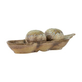 Kayo Pea Pod Stoneware Salt & Pepper Shakers Set of 3 - Green