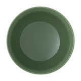 Stoneware bowl from the Peo Star Christmas set, 13.5cm, with a green glazed interior and solid green exterior rim, shown from above on a white background.