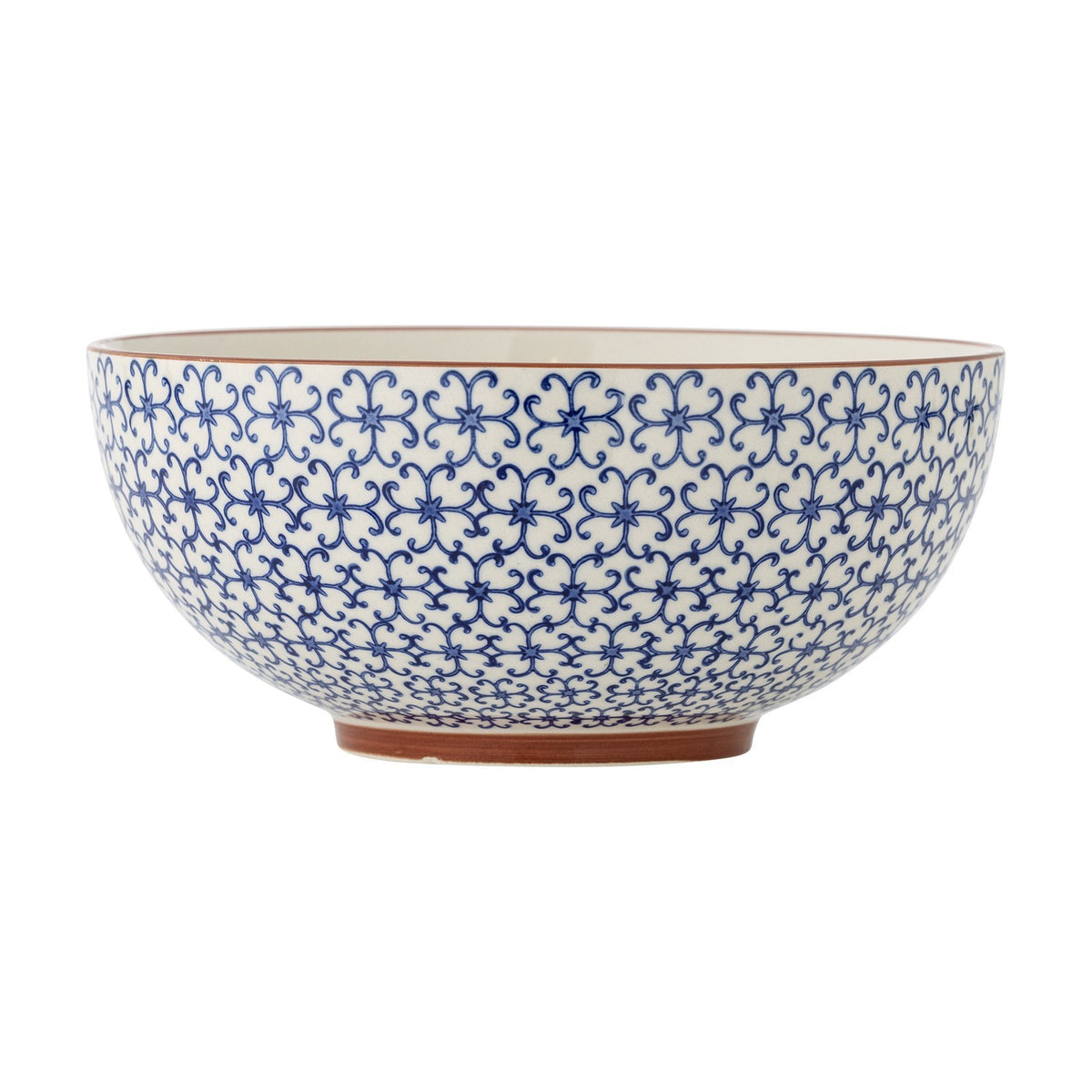 Karine Floral Stoneware Bowl 23cm - Blue