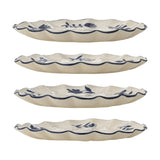 Eimy Floral Stoneware Side Plates Set of 4 - Cream