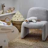 Neel Wooden Kids Chair - Grey