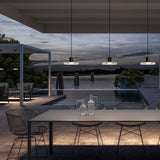 Venexia Glass LED Outdoor Pendant Light - Micaceous Grey