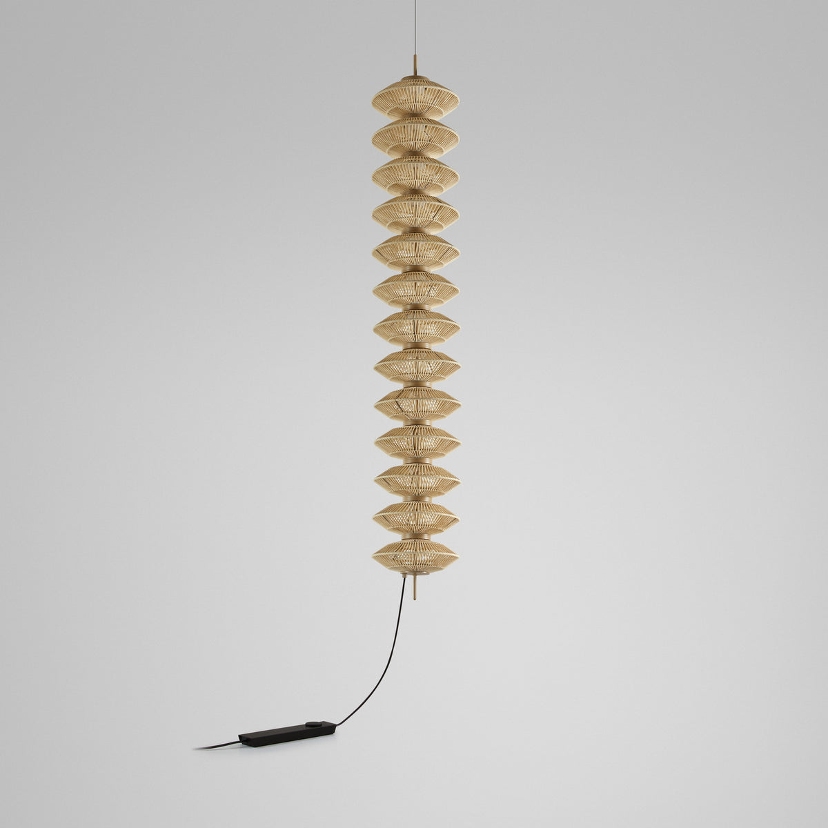 Yuyun S/13S/I Fabric LED Pendant Light - Satin Beige