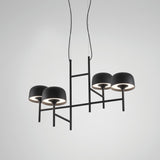 Bol S/4L 4 Light LED Pendant Light with a ladder-style black frame and four dome shades on angled stems, shown on a plain light grey background.