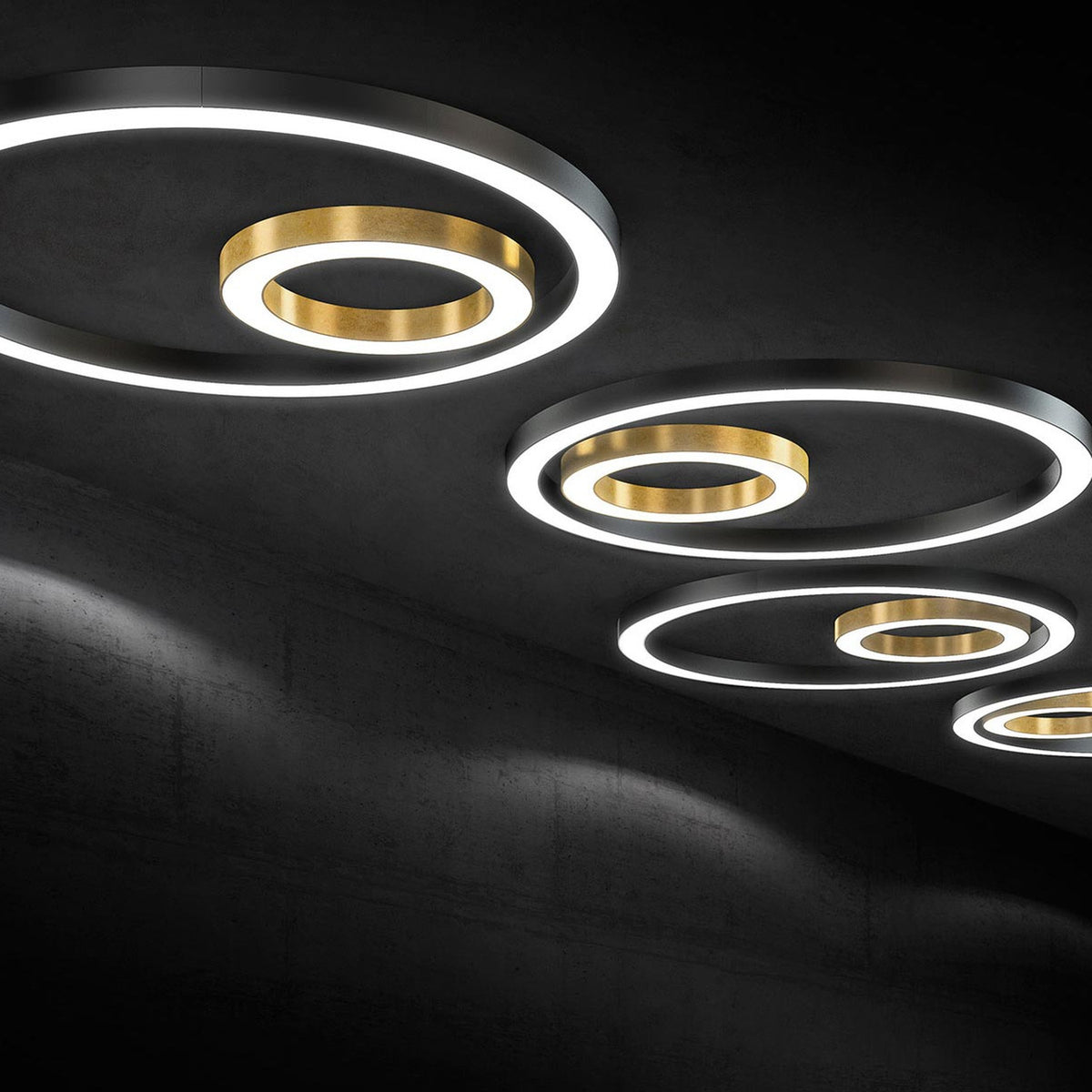 Silver Ring Aluminium LED Wall & Ceiling Light 123cm