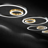 Silver Ring Aluminium LED Wall & Ceiling Light 123cm