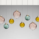 Murané Glass Sphere LED Pendant Light 18cm - Brushed Champagne