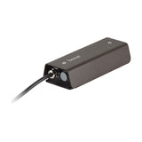 Birdie 24V Connector Box, a rectangular dark bronze-grey outdoor LED driver box with capped cable outlets and attached mains lead, shown on a plain white background.