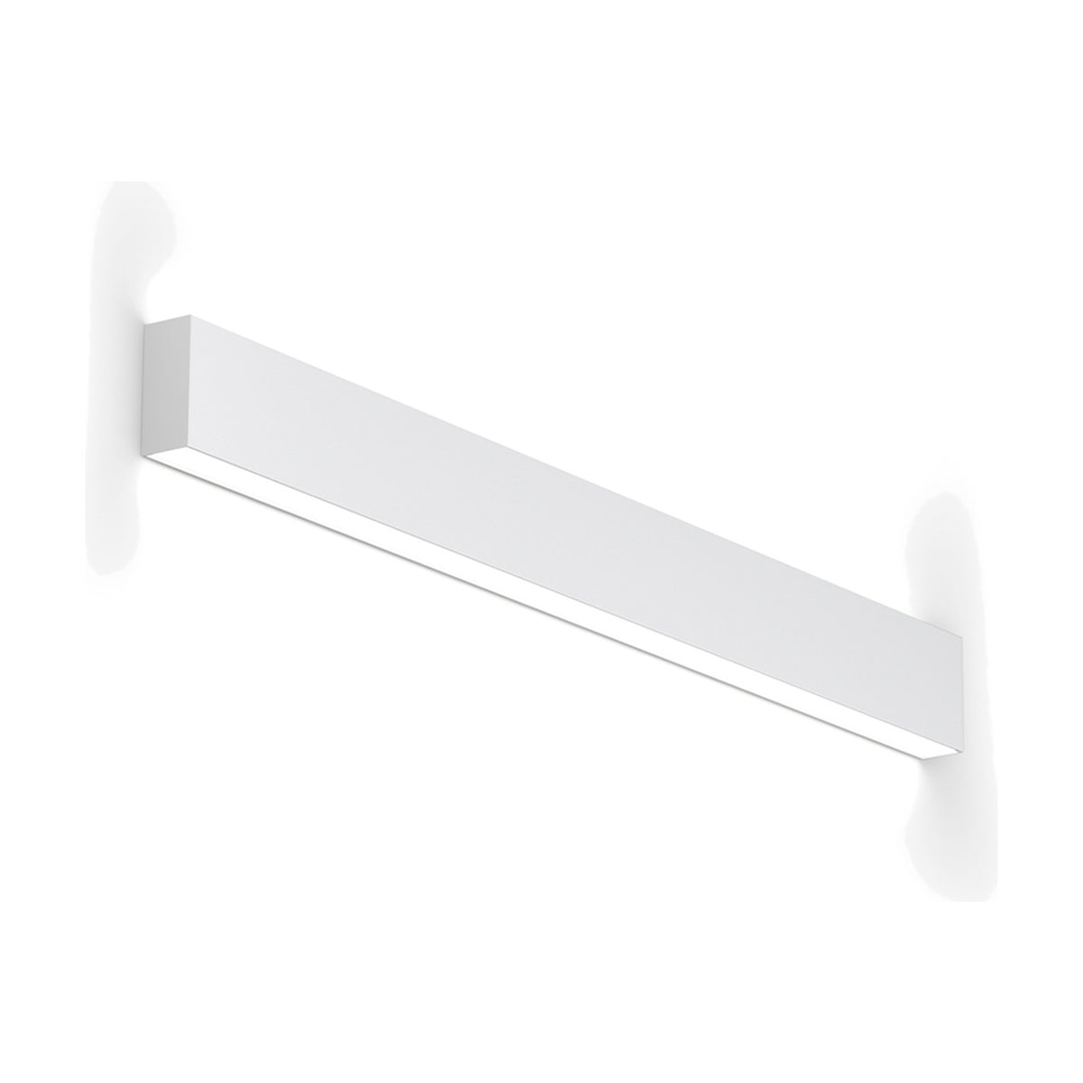 Giano Aluminium Linear LED Wall Light 101.8cm in white, a slim rectangular bar with integrated LED light strip, shown at an angle on a plain white background.