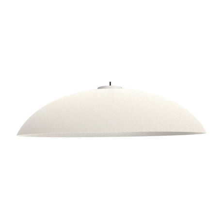 Rebeca Dome Pendant Light in matt white aluminium, a wide shallow dome shade with E27 fitting, shown against a plain white background.