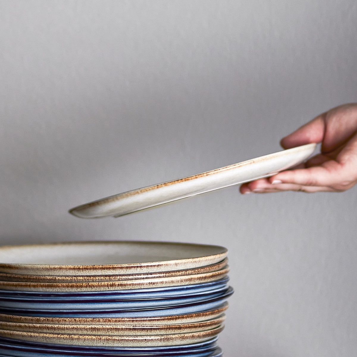 Sandrine Speckled Stoneware Side Plate - Grey