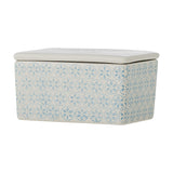 Patrizia Floral Stoneware Butter Dish - Blue