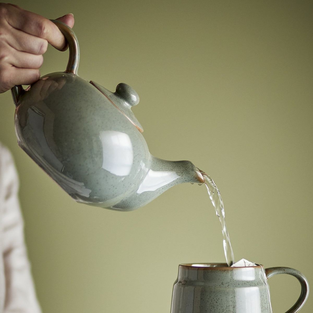 Pixie Stoneware Teapot 825ml - Green