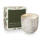 Balsam & Cedar Crackle Glass Scented Candle 11.5cm