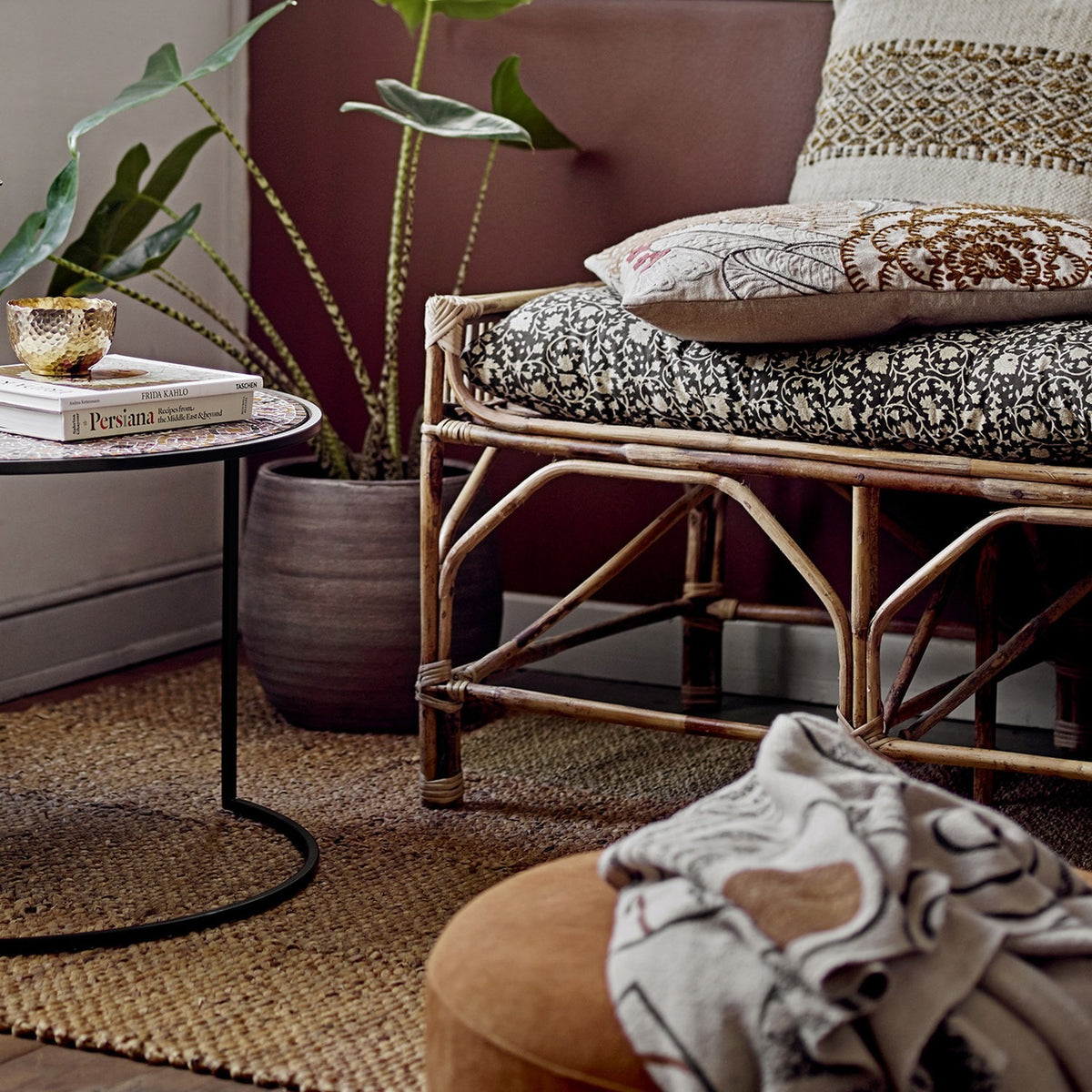 Pammi Cane Bench - Natural