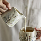 Bea Crackle Stoneware Milk Jug 250ml - Beige