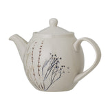 Bea Crackle Stoneware Teapot 1200ml - Cream
