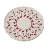 Jolly Floral Stoneware Christmas Cake Stand - Cream