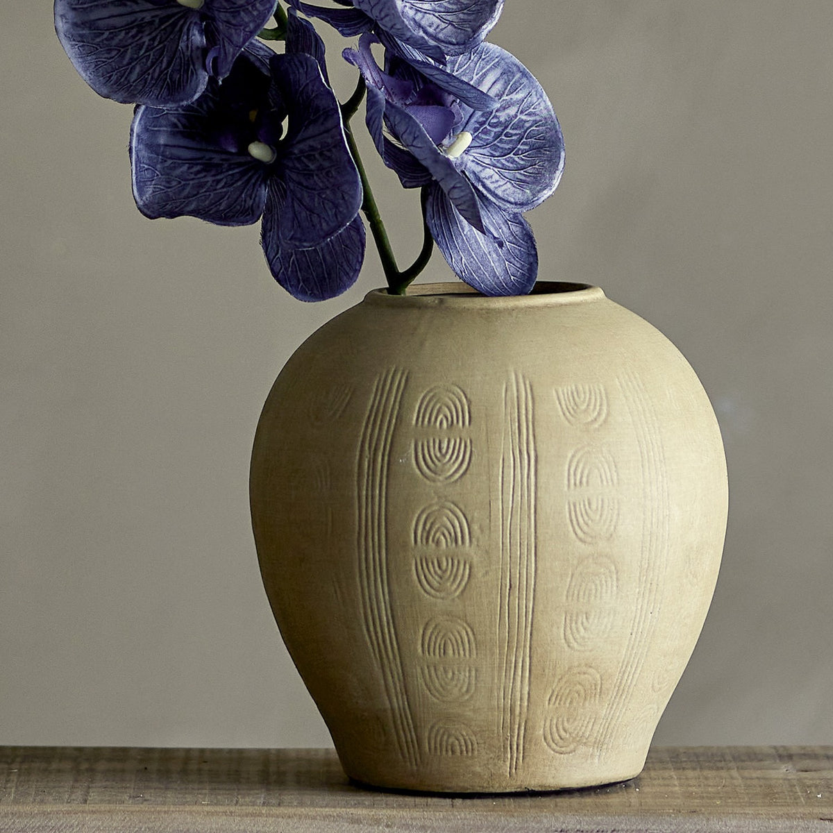 Taym Terracotta Vase 20cm - Natural