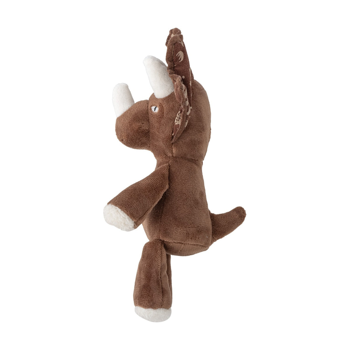Fintan Dinosaur Cotton & Linen Rattle - Brown