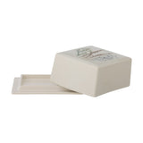 Bea Crackle Stoneware Butter Dish - Cream