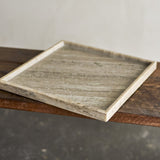 Majsa Marble Tray 35x35cm - Brown