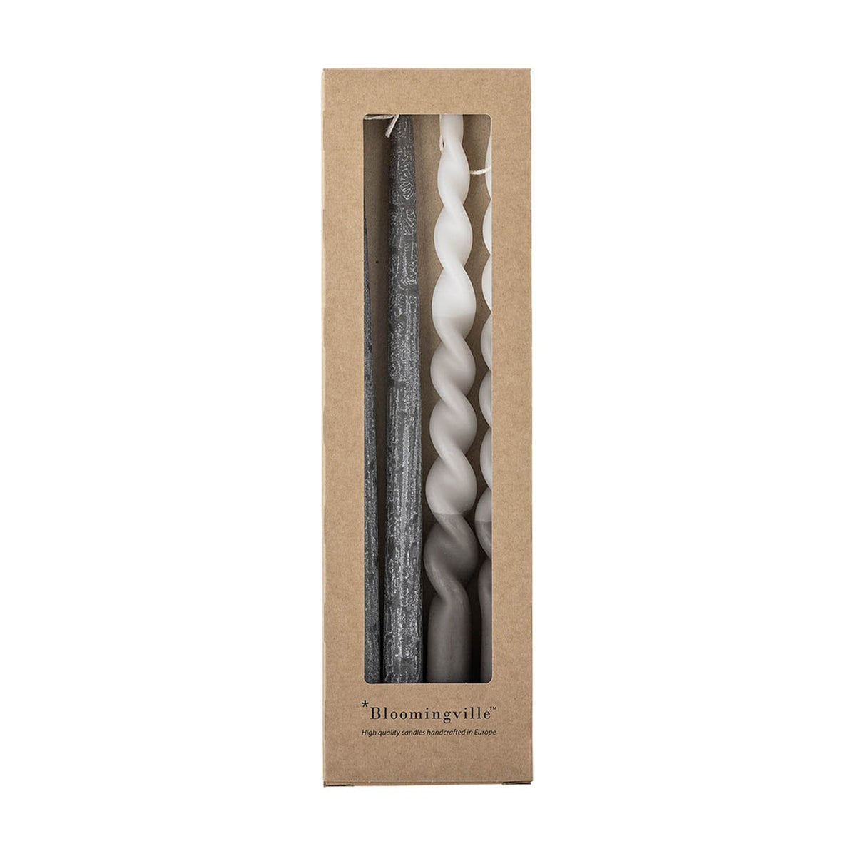 Frost Marbled Candles Pack of 4 - Multi