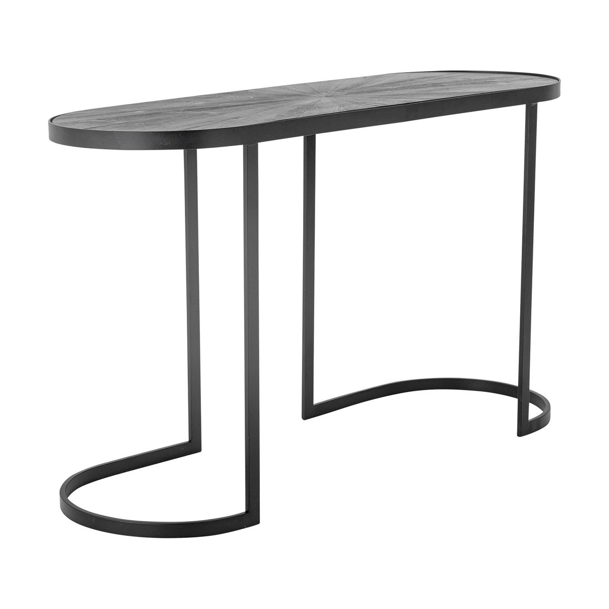 Carter Geometric Wooden Console Table - Black