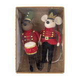 Peo Wool Christmas Tree Decorations 17cm Set of 2 - Red