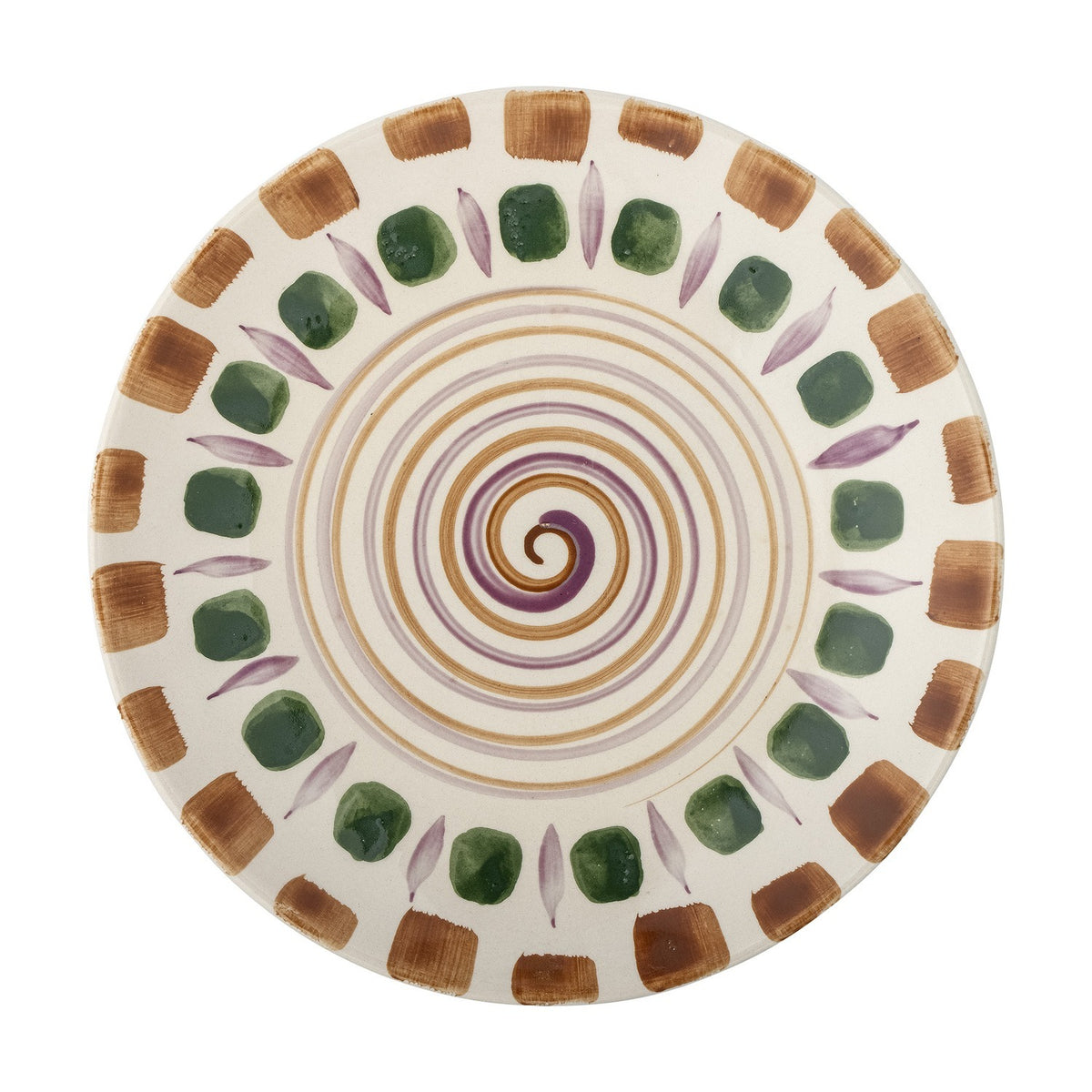 Shama Brown Stoneware Dinner Plate - Multi