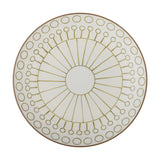 Maple Geometric Stoneware Dinner Plate - Cream