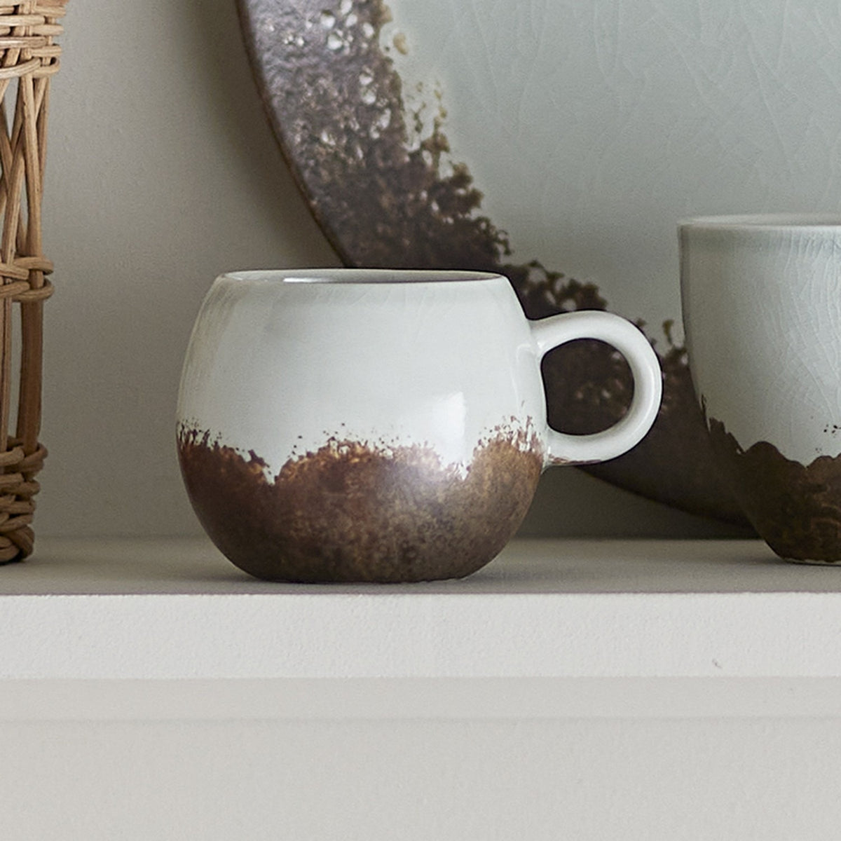 Paula Crackle Stoneware Espresso Cup 140ml - White