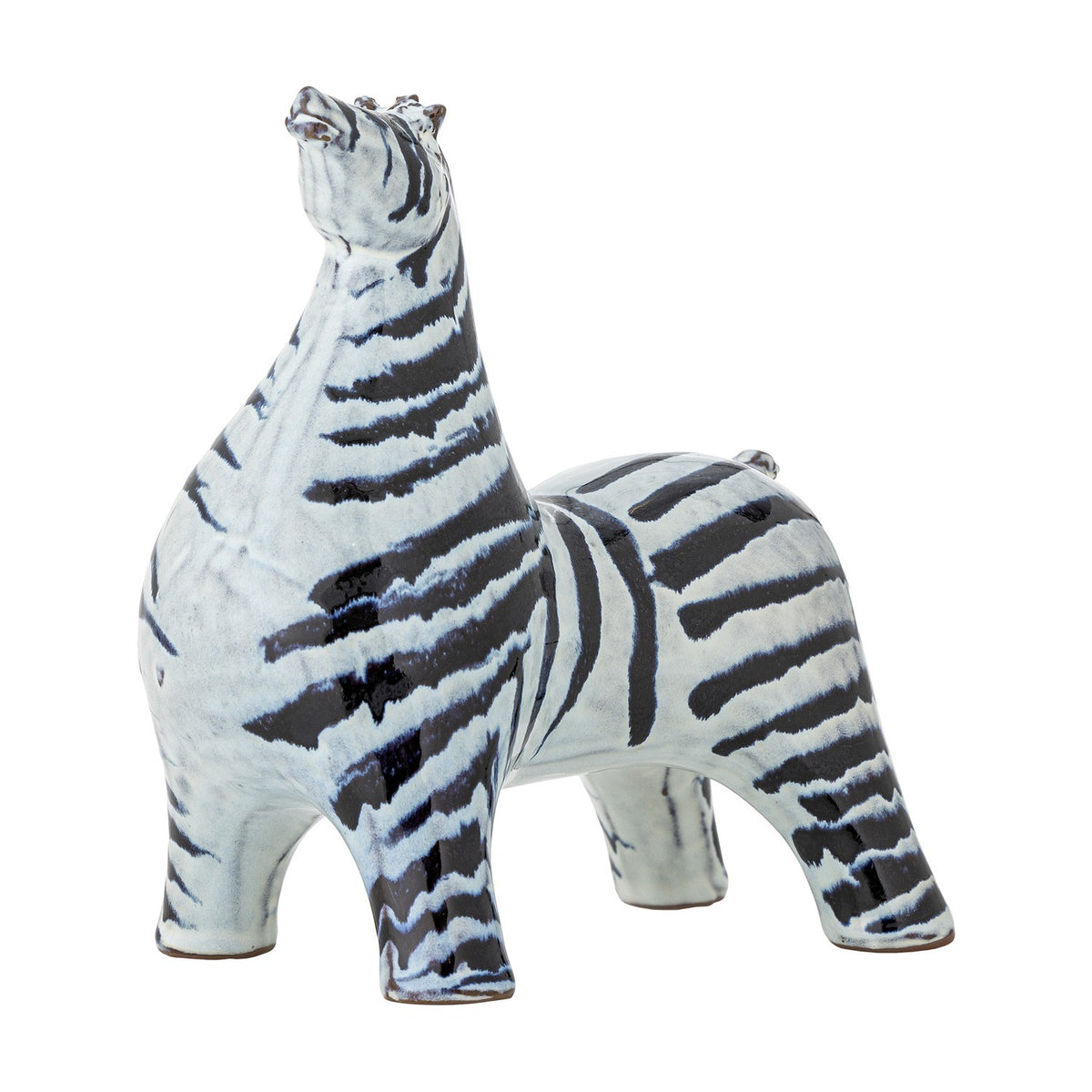 Zayn Zebra Stoneware Ornament - White