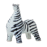 Zayn Zebra Stoneware Ornament - White