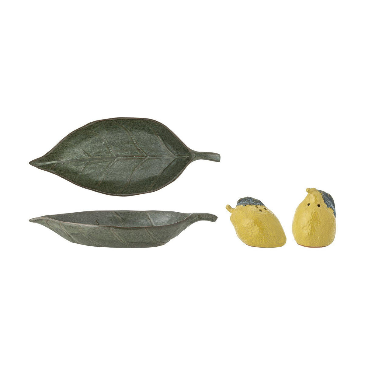 Limone Lemon Stoneware Salt & Pepper Shakers Set of 3 - Yellow