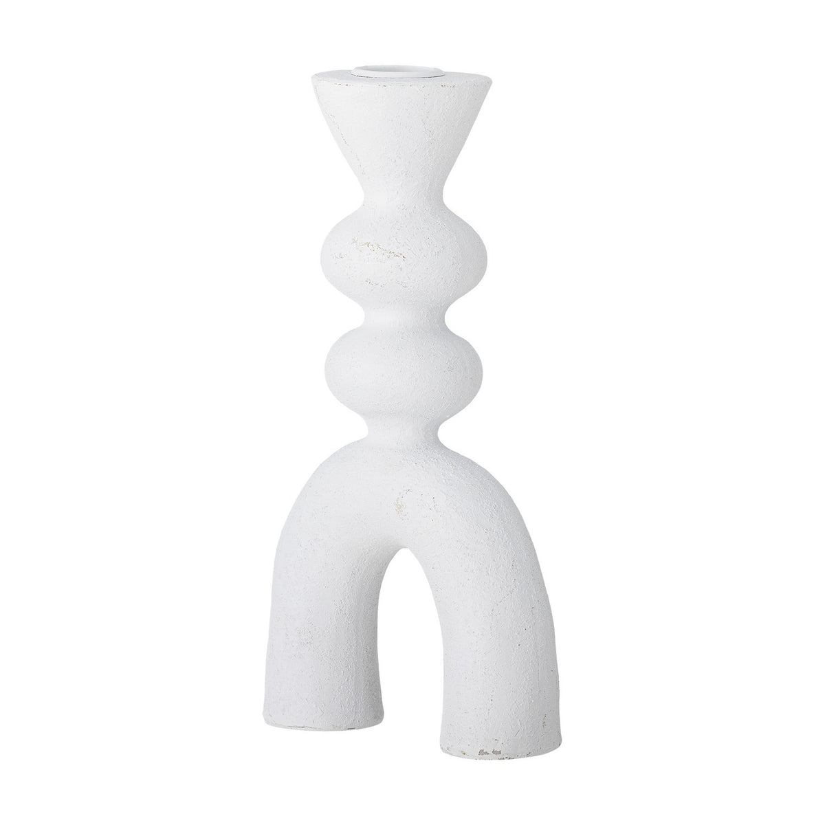 Syra Resin Candle Holder 21cm - White
