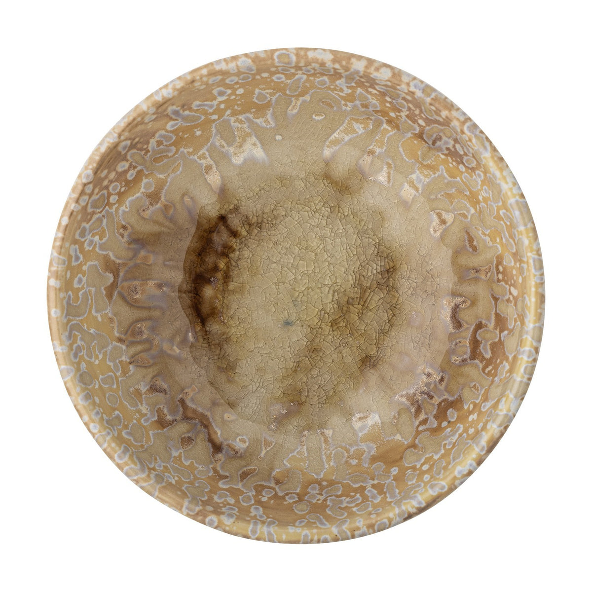 Milani Crackle Stoneware Bowl 14.5cm - Beige