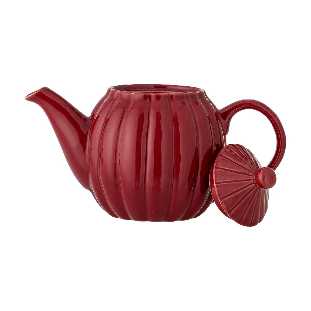 Latina Round Stoneware Teapot 1085ml - Red