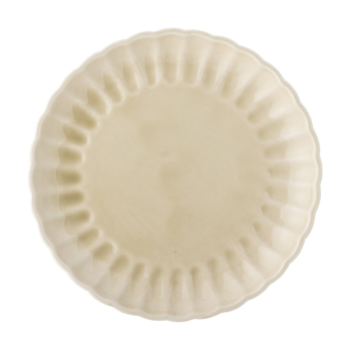 Latina Wavy Stoneware Dinner Plate - Beige