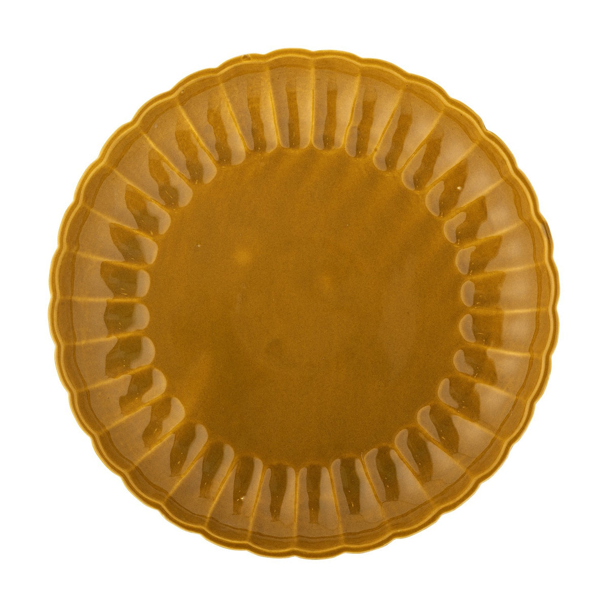 Latina Wavy Stoneware Dinner Plate - Yellow