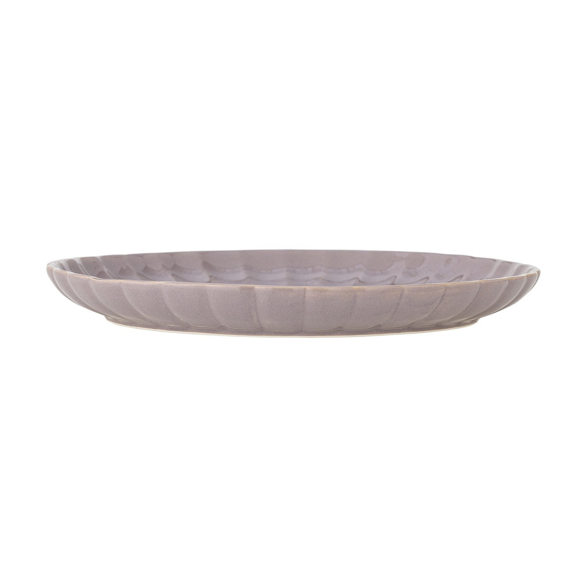 Latina Fluted Stoneware Dinner Plate - Pink