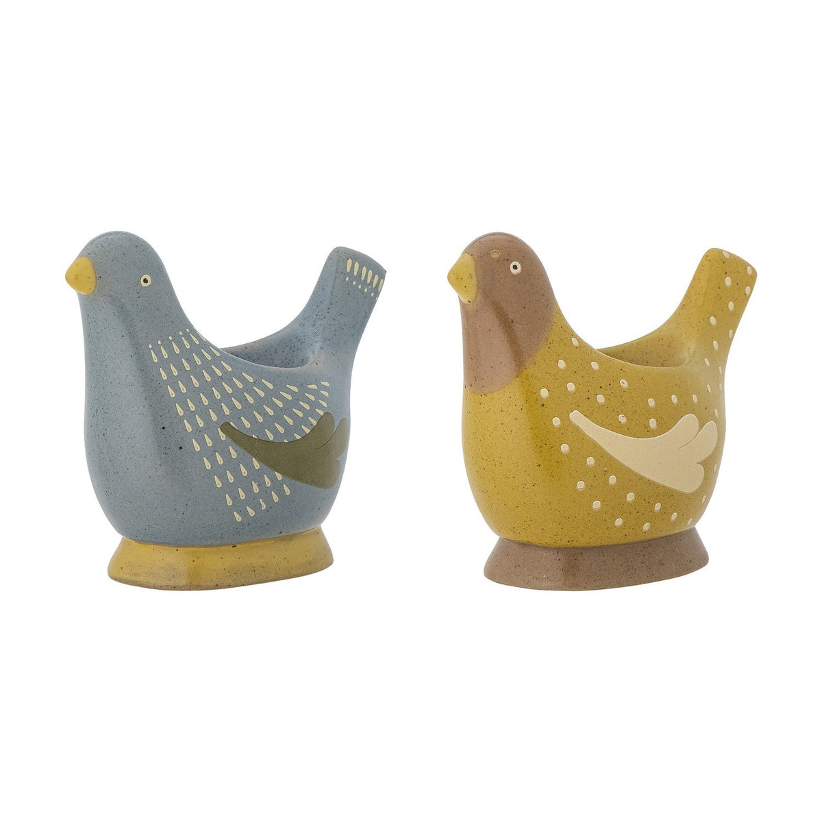 Birdy Stoneware Egg Cups Set of 2 - Multi