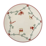 Yule Stoneware Christmas Dinner Plate - Cream