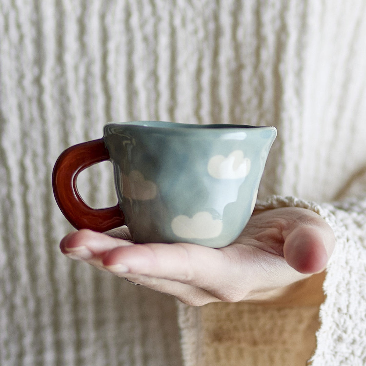 Nini Stoneware Cup 110ml - Blue
