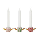 Caramella Wrapped Sweet Christmas Candle Holders Set of 3 - Multi