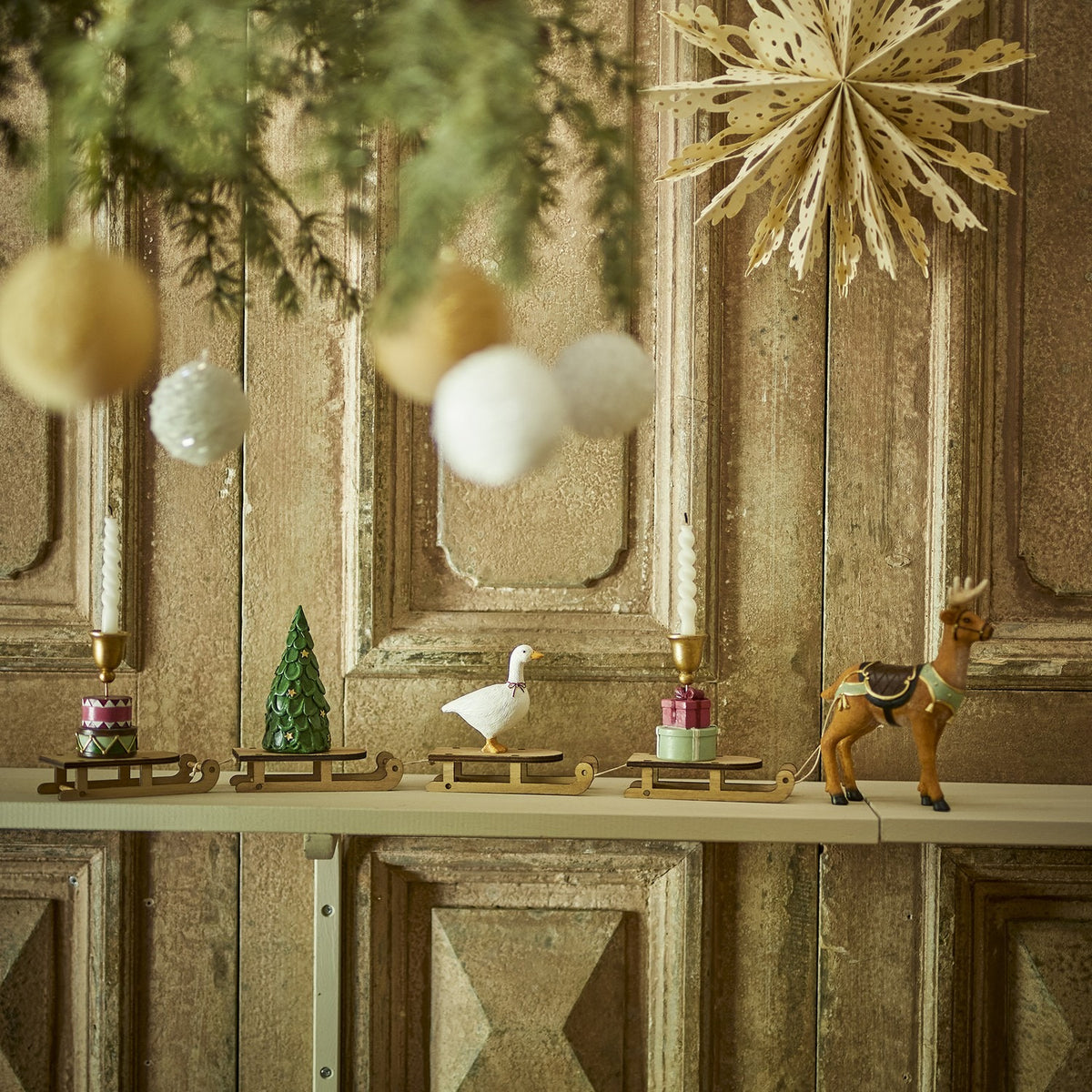 Dasher Resin Christmas Decoration - Multi